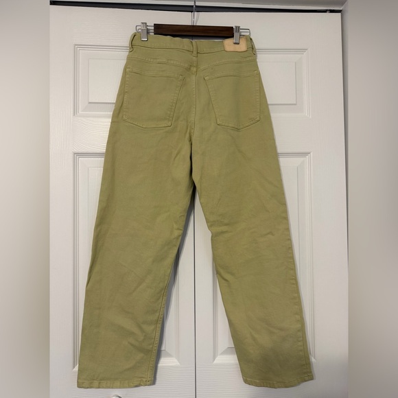 Everlane The Way High Jean Women's Green Raw Hem High Rise Cropped - Picture 3 of 5